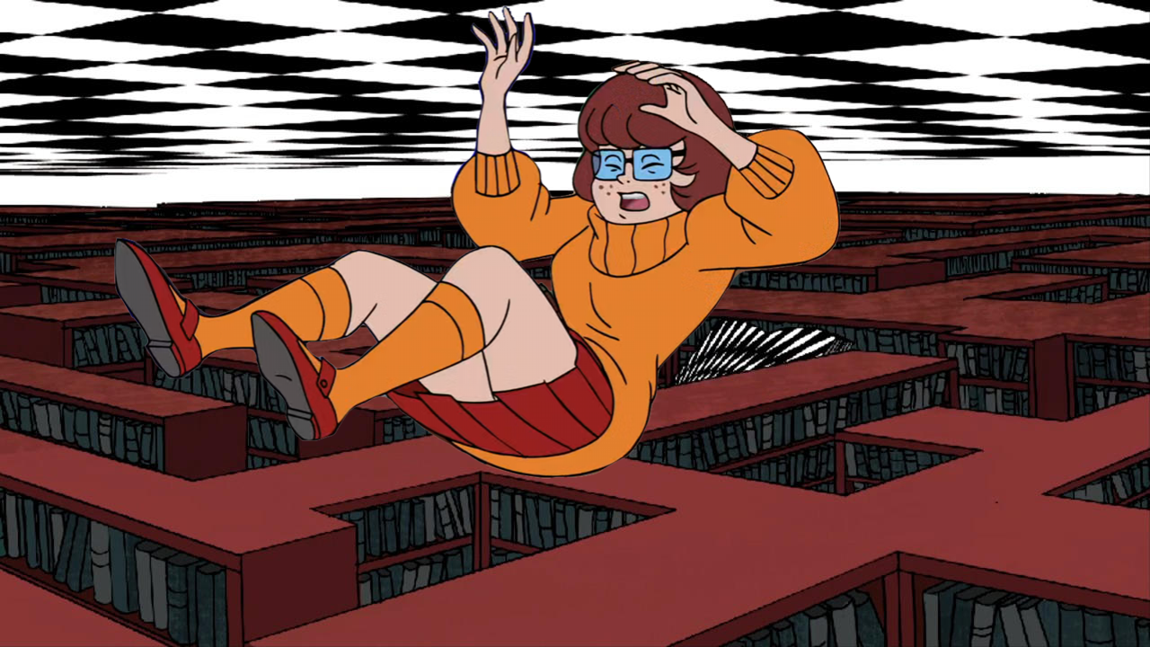 Velma Dinkley falls into Mad Mod's library by AlphaGodzilla1985 on