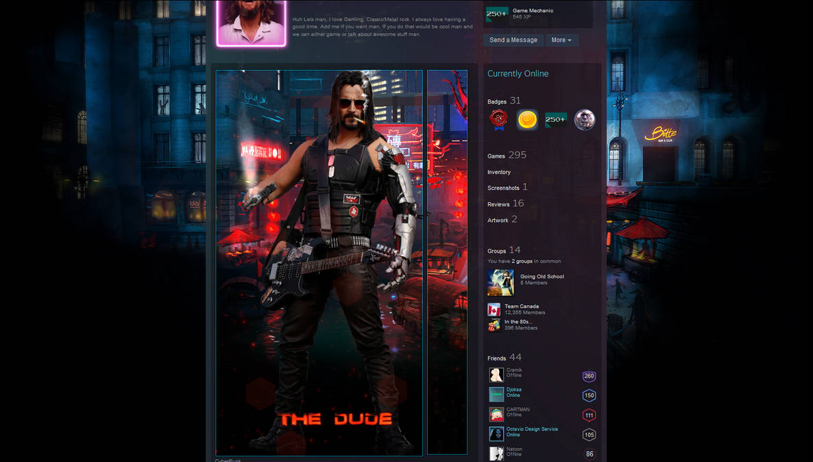 Cyberpunk 2077 John Wick Steam Artwork Profile By Octavio Arts On Deviantart Cyberpunk 2077 was released on steam with trading card support on 9 december 2020. cyberpunk 2077 john wick steam artwork