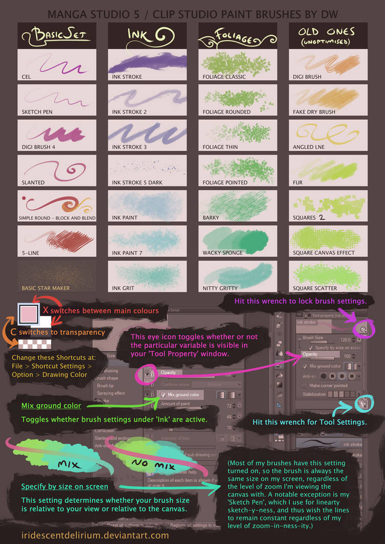 Free Brushes For Manga Studio 5 Clip Studio Paint By