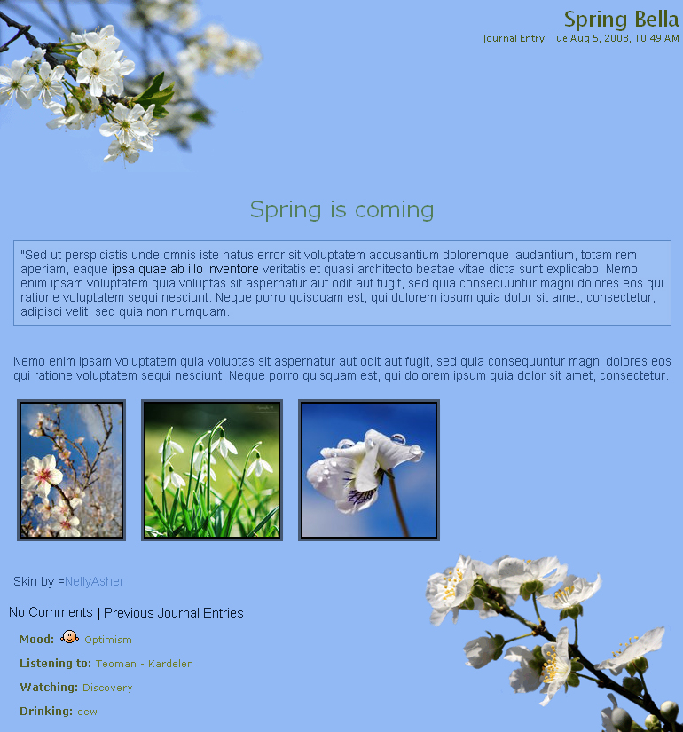 Spring Bella CSS