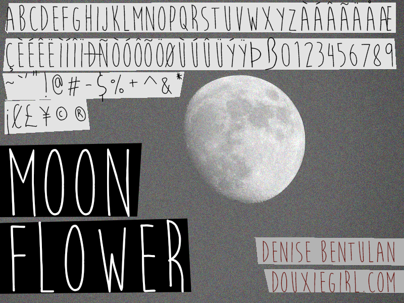 Moon Flower Font