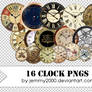 [Resources] 16 Clock PNGs - Pack 1
