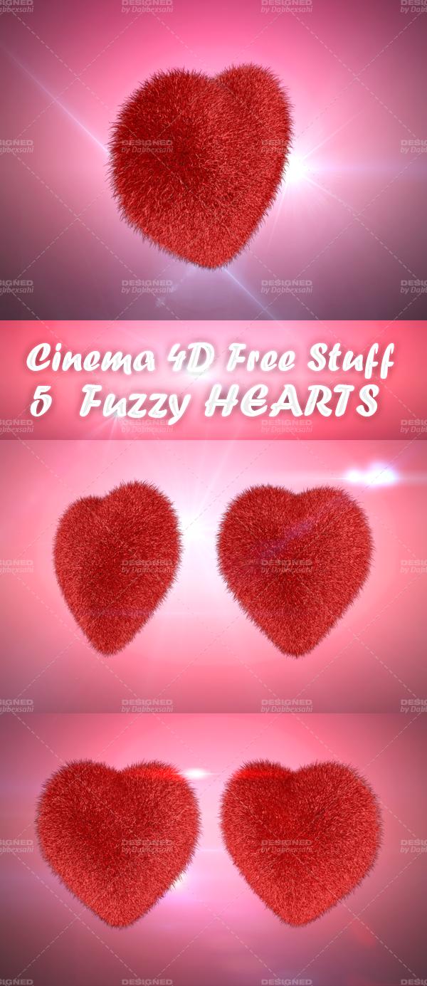 3D FUZZY HEARTS