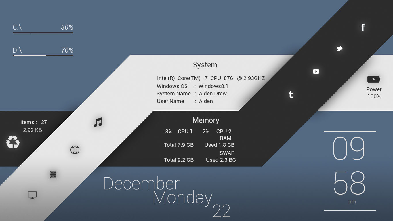 Mond Rainmeter Theme