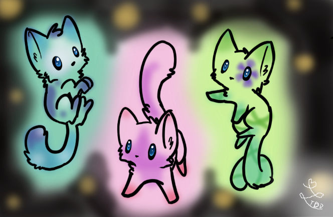 Adoptable Glow Kitties! Batch 1 (SEMI-OPEN)
