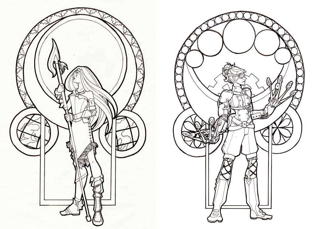 Steampunk Princesses: Tiana and Pocahontas by Kiki-Tayler on DeviantArt