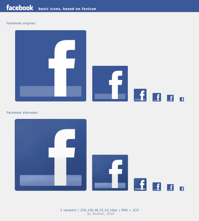 Facebook HiRes icons