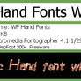 Italic Hand font with dots