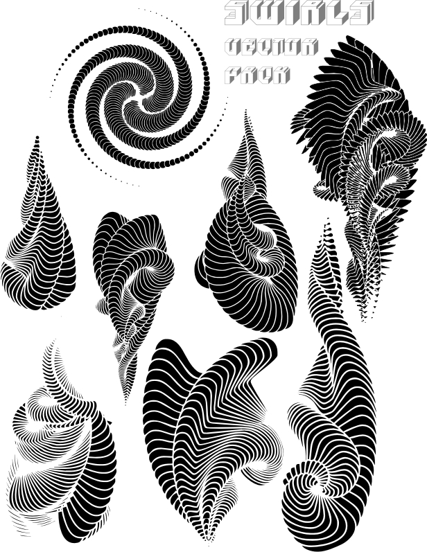 swirls vector pack