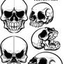 hand drawn skull vector pack