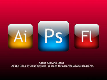 Glowing Adobe Icons