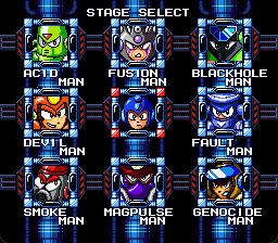 Mega Man F Stage Select (As of Build 32)