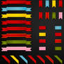 40 Multicolored Ribbons Set