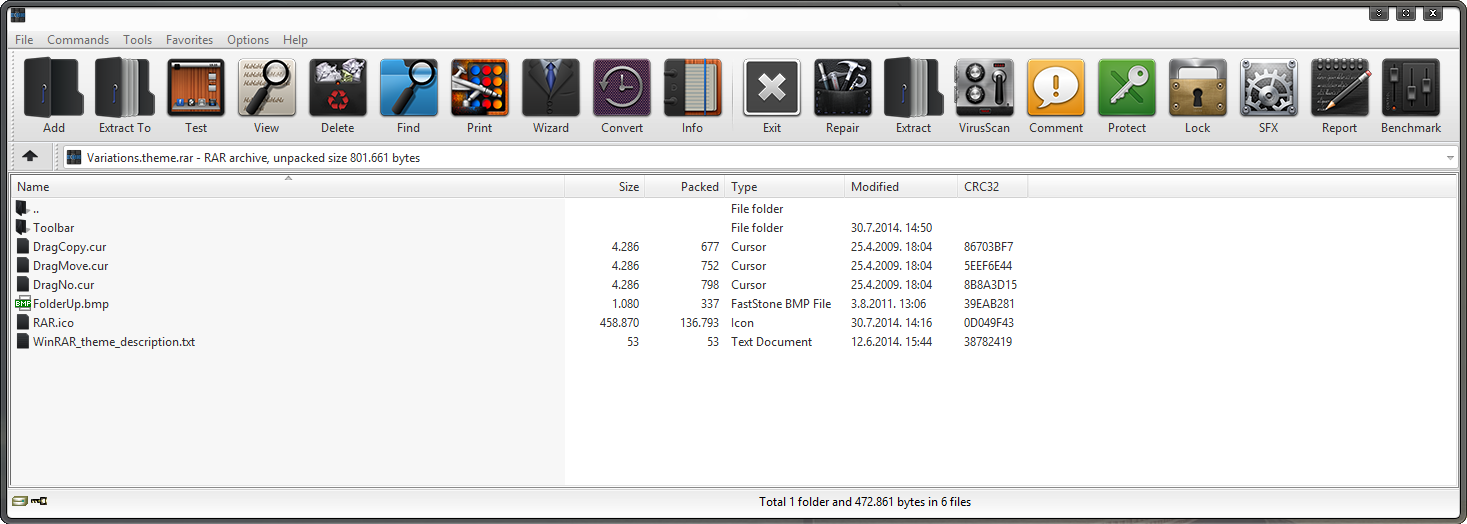 Variations Winrar Theme