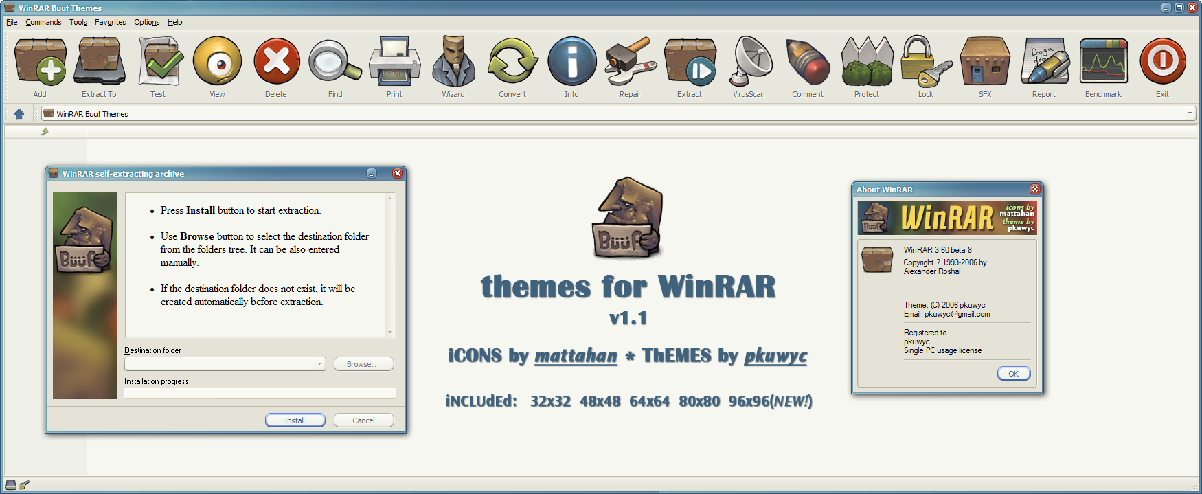 Buuf theme for WinRAR