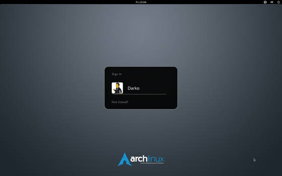 Arch Linux element GDM wallpaper