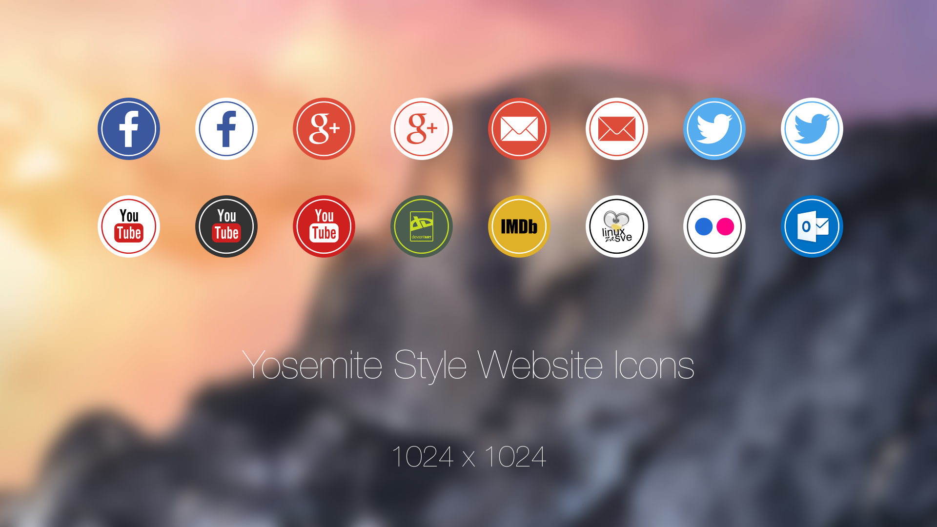 Yosemite Style Website Icons