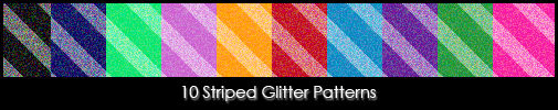 10 Striped Glitter Patterns