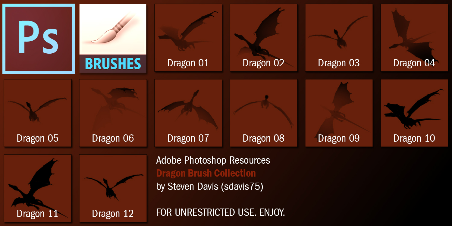 Photoshop Dragon Brushes