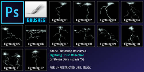 Photoshop Lightning Brushes