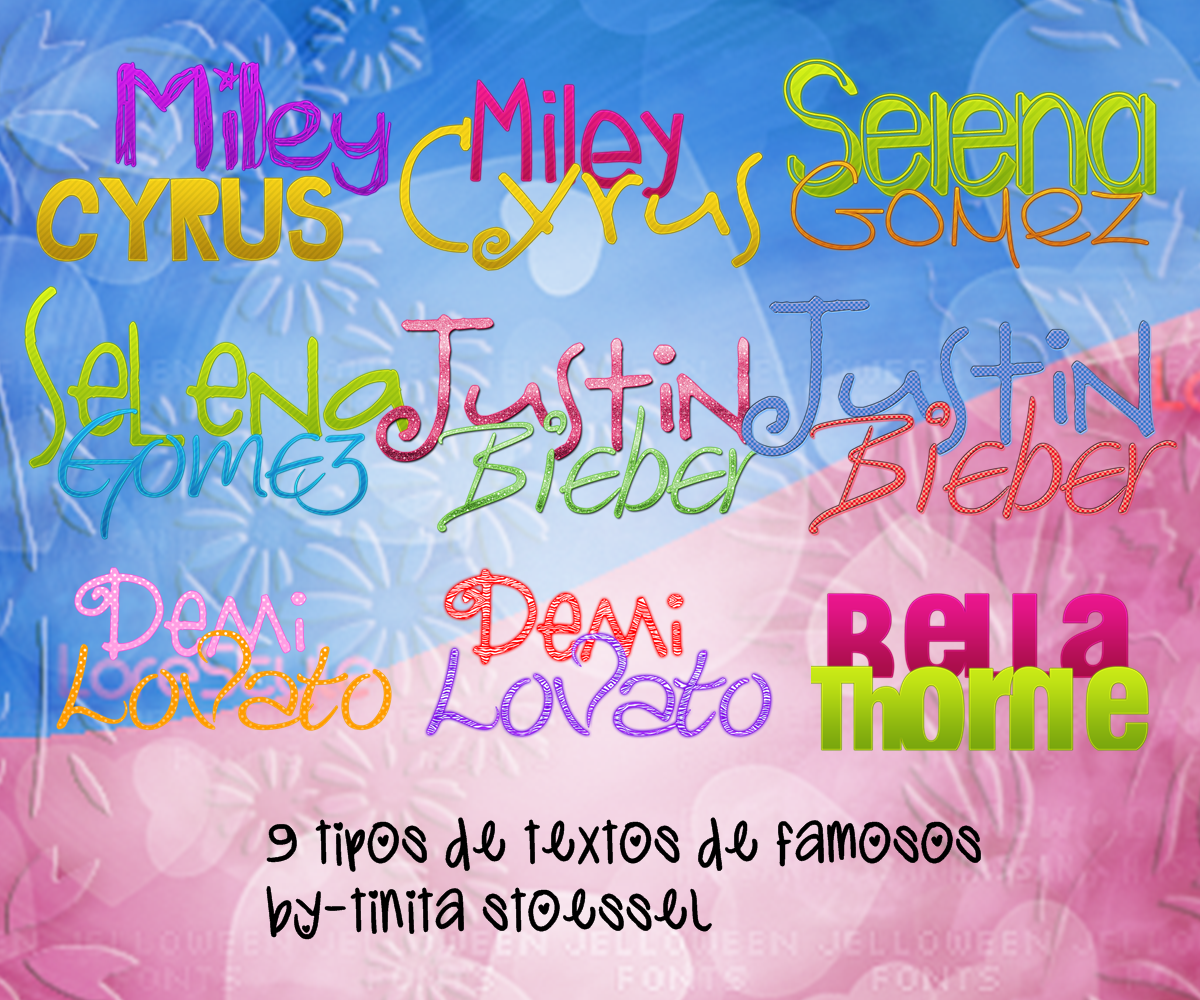 Photopack Textos Png de Famosos