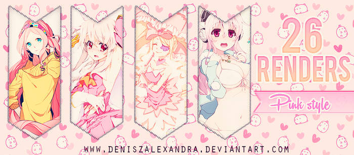 PACK 26 RENDERS ~PINK STYLE~ !