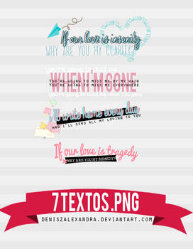 7 Textos PNG ~