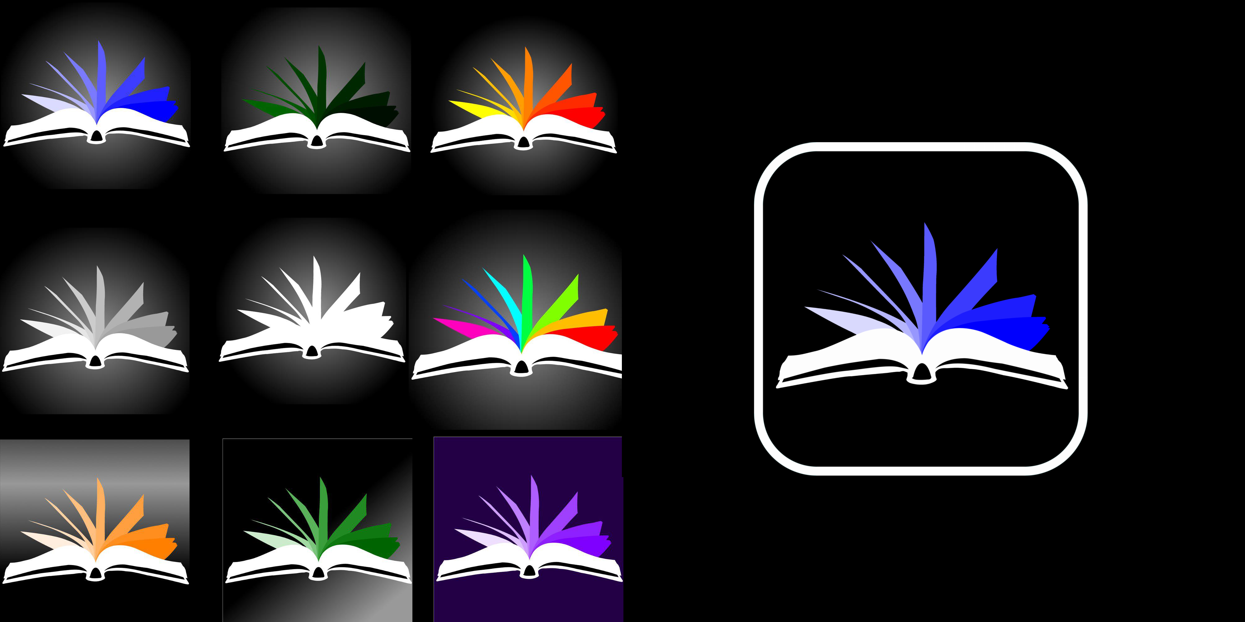 Book Logo aufgeblaettert