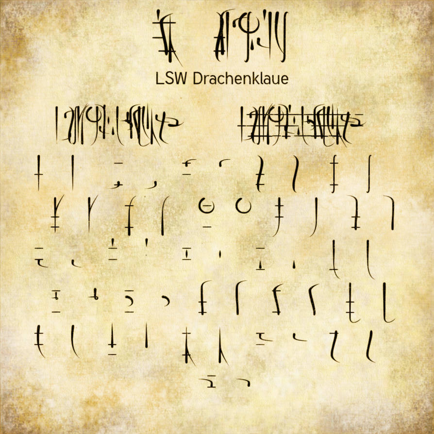 Free fantasy font: LSW Drachenklaue by RetSamys