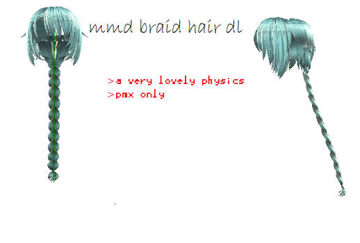 mmd braid hair dl