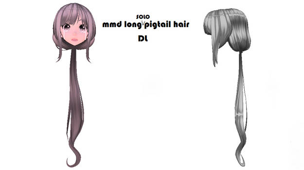 mmd solo pigtail hair dl