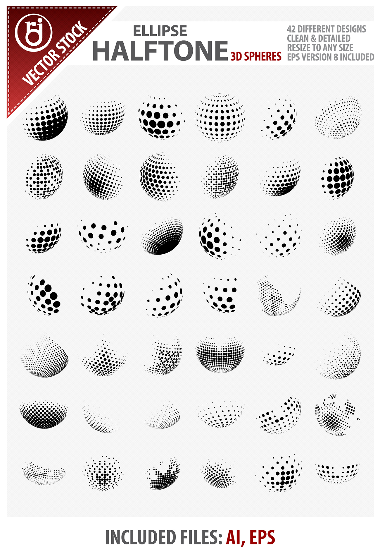 Vector Ellipse 3D Spheres