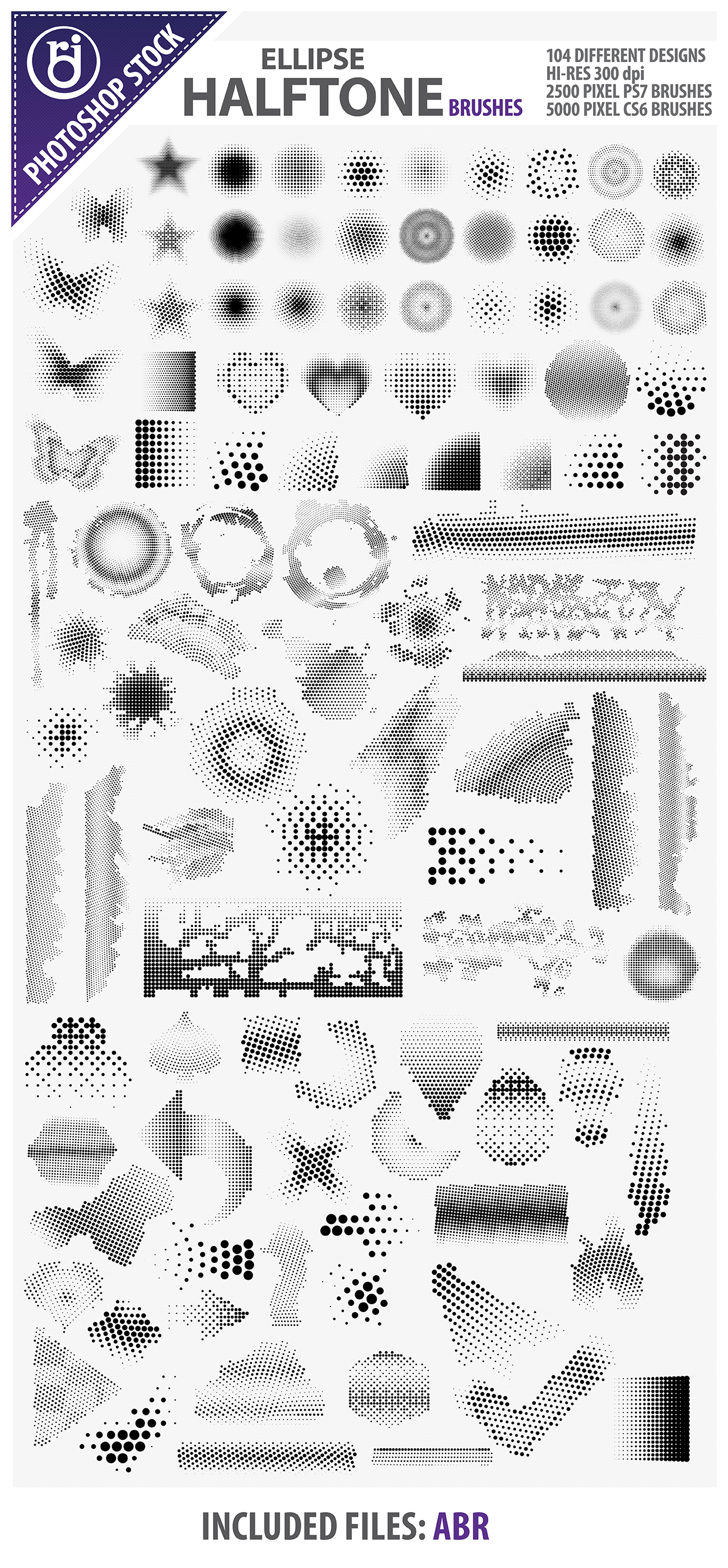 104 Halftone Brushes