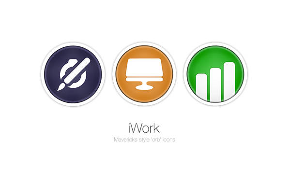 iWork Mavericks Style 'Orb' Icons