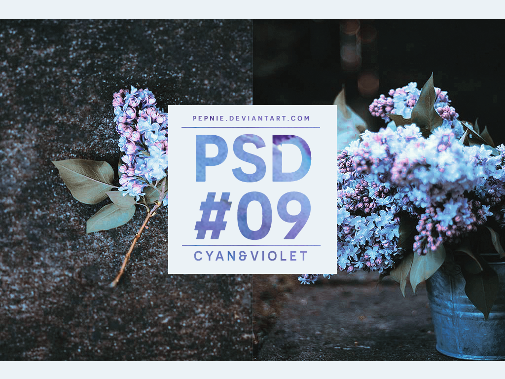 PSD 09 : Cyan n Violet