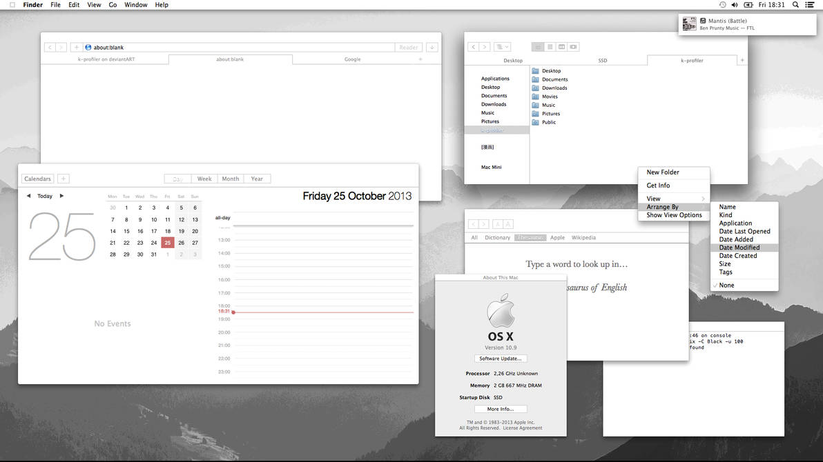 Minimal Theme for Mavericks (with Installer!) by k-profiler