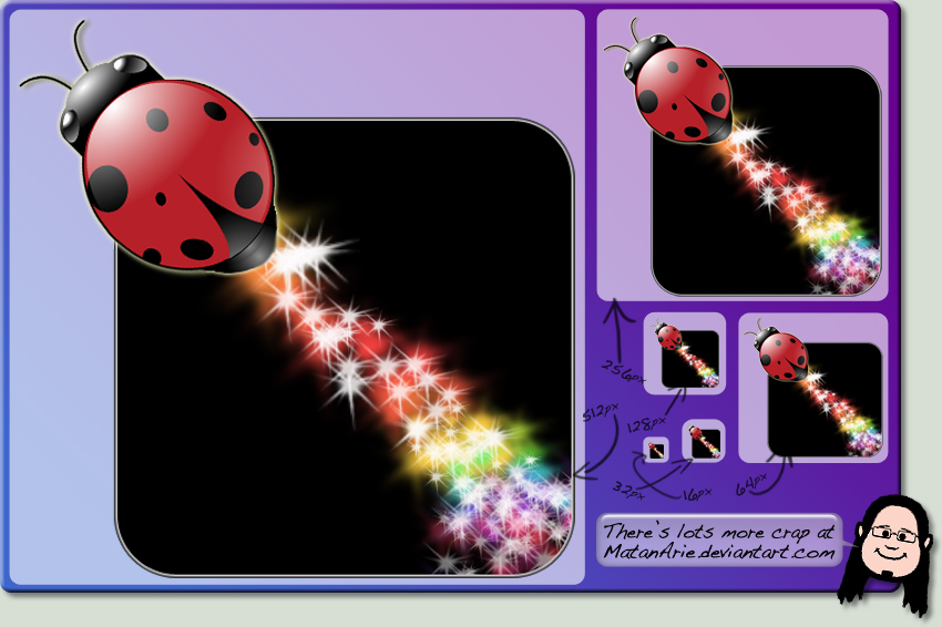 Ladybug Comet Icon