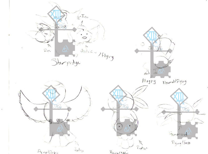 Bird Fakemon Sketches by GriffinBoots on DeviantArt