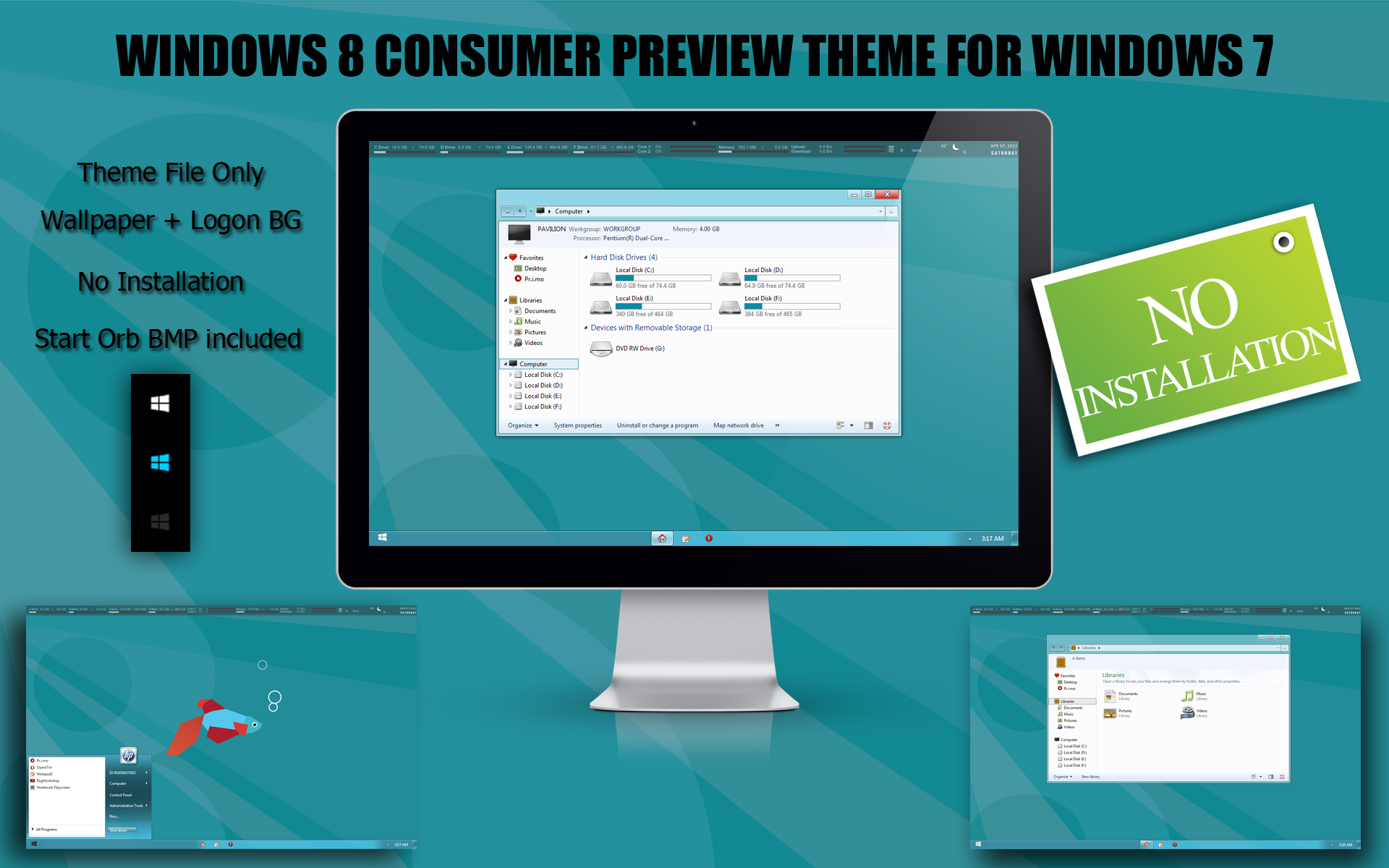 Windows 8 Theme for Windows 7