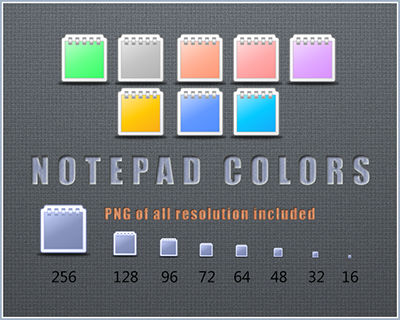 Notepad Icons: Colors by RudeBoySes on DeviantArt
