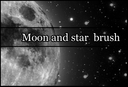 Moon and stars brush