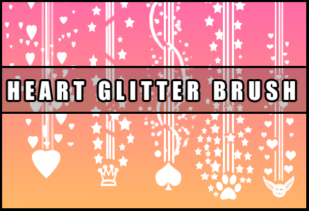 Heart glitter brush