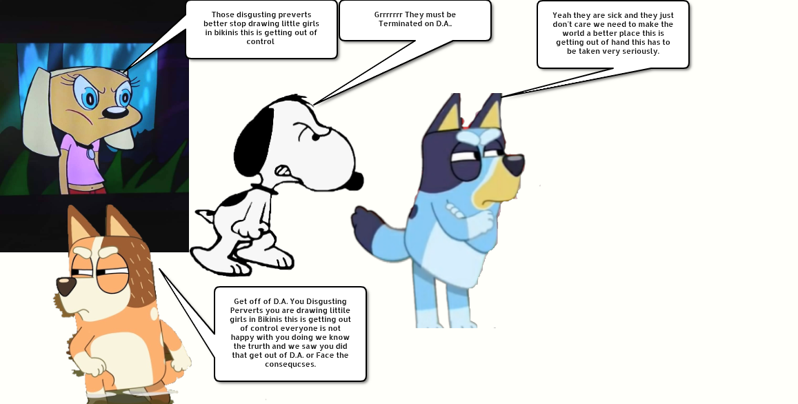 Brandy ChIlli Bluey and snoopy are Mad by Pudihan98 on DeviantArt