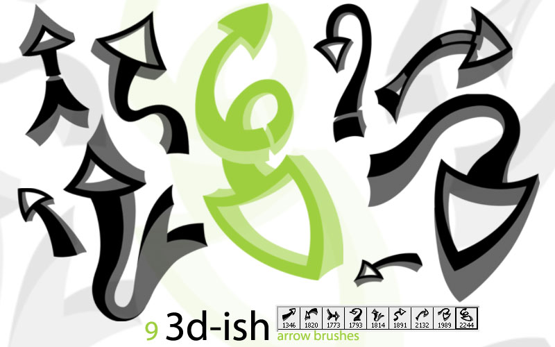 3D-ish Arrow Brushes