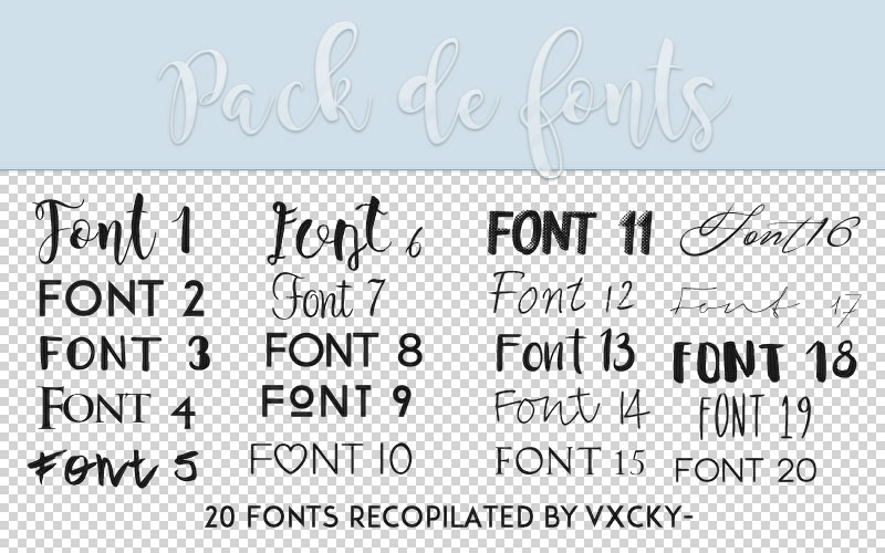 Pack Fonts by vxcky