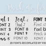 Pack Fonts by vxcky