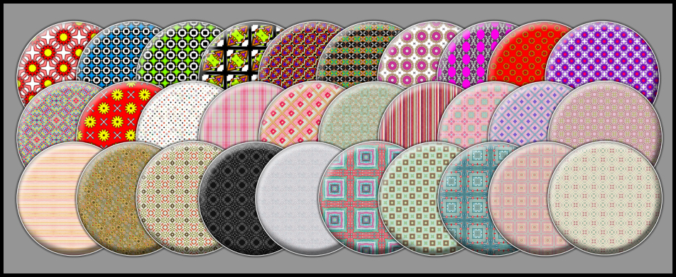 Patterned Buttons set II