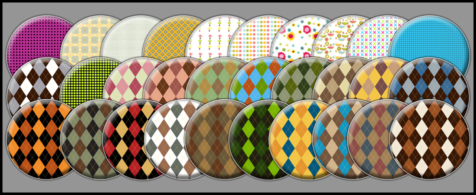 Patterned Buttons set III