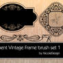 Ornament vintage frame brush set 1