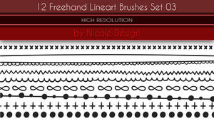 12 Freehand Lineart Brushes Set 03